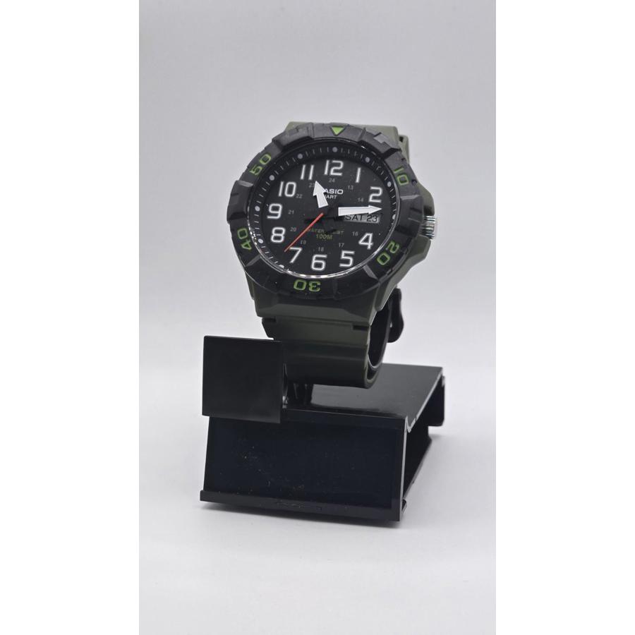 Casio Mrw210h3av Mens Quartz Sport Watch Olive Drab Green Black Dial Day Date